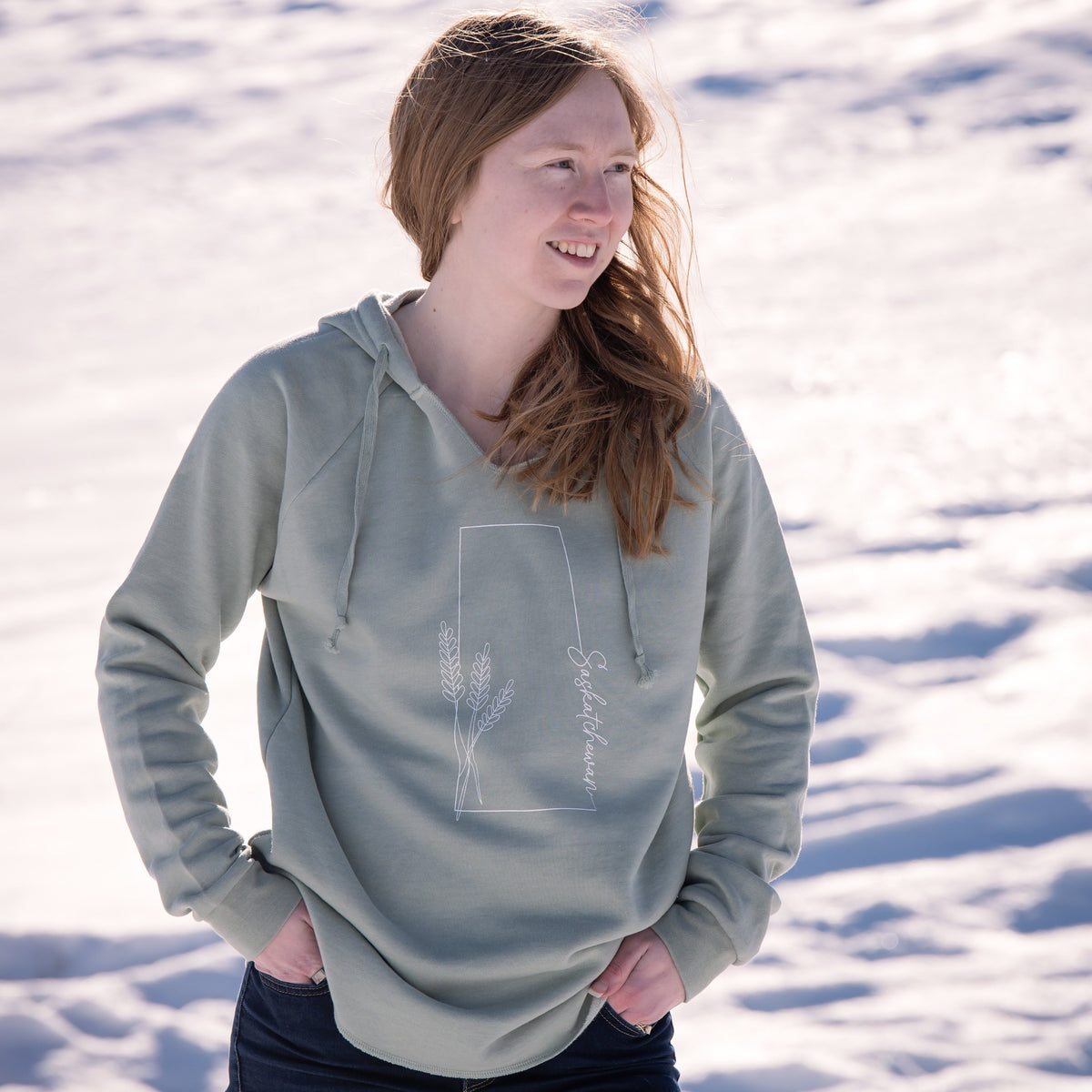 Saskatchewan Line Art Women's Bunnyhug