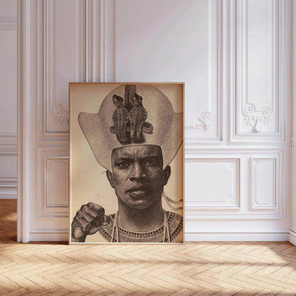 E. Harper Johnson - Piankhy le Grand, Planche 9 | IMPRESSION – Majestueux Roi Guerrier Africain (Encadré et non encadré disponibles)