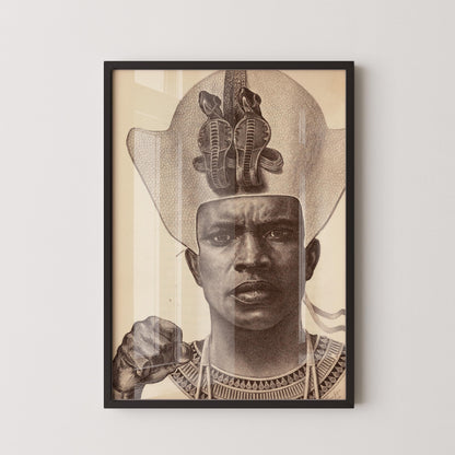 E. Harper Johnson - Piankhy le Grand, Planche 9 | IMPRESSION – Majestueux Roi Guerrier Africain (Encadré et non encadré disponibles)