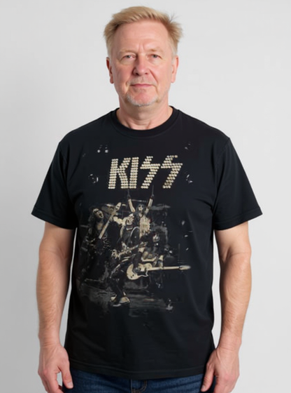 T-shirt noir KISS Discharge