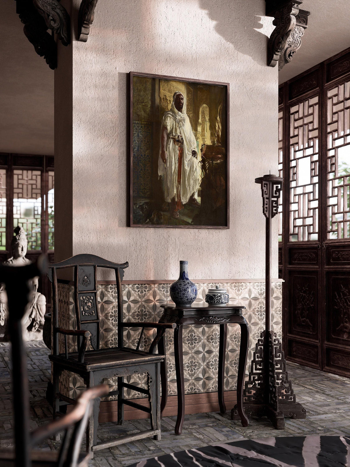 Eduard Charlemont - The Moorish Chief | Famous Orientalist Art (available handframed or unframed)