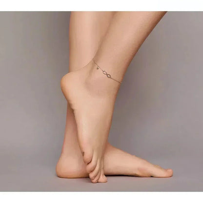 The Endless Summer 925 Sterling Silver Infinity Anklet