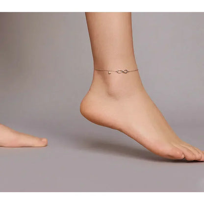 The Endless Summer 925 Sterling Silver Infinity Anklet