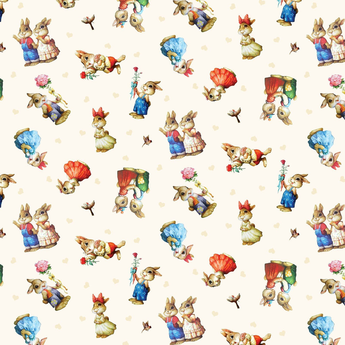 Elizabeth's Studio -  I Love You - Bunny Toss -27002Cream
