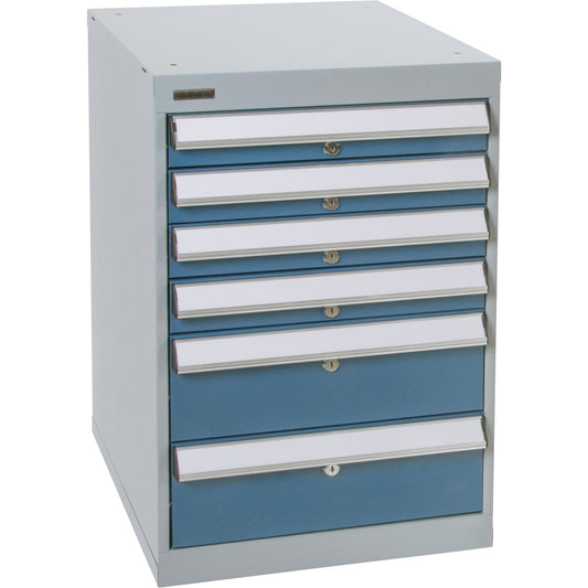 Six-Drawer Pedestal Workbench, 18" W x 21" D x 28" H