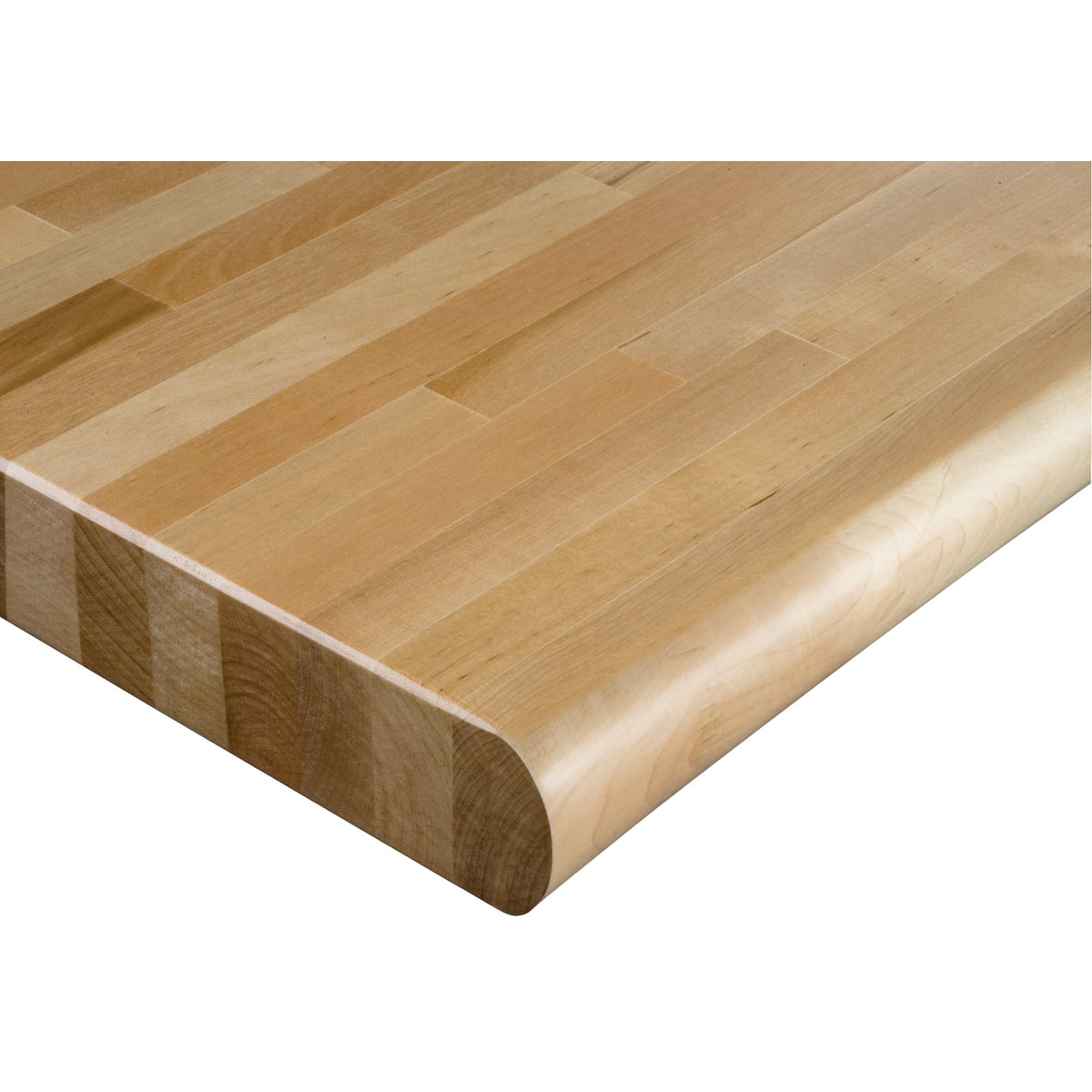 Laminated Hardwood Workbench Top, 72" W x 36" D, Bullnose Edge, 1-3/4" Thick