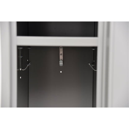 Lockers, Bank of 2, 24" x 18" x 72", Steel, Grey, Rivet (Assembled)