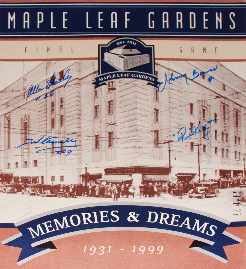 Maple Leaf Gardens Final Ticket 16x20 Signed by Bower