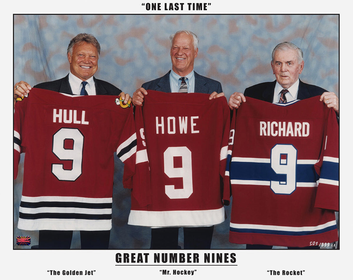 Three Great Nines 16x20 Maurice Richard Photograph