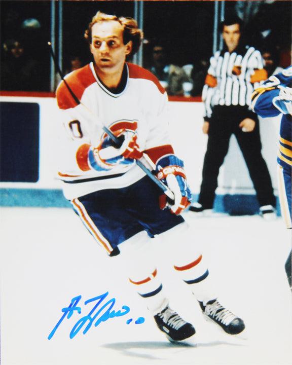 Guy Lafleur Signed 8x10 White Jersey Photograph
