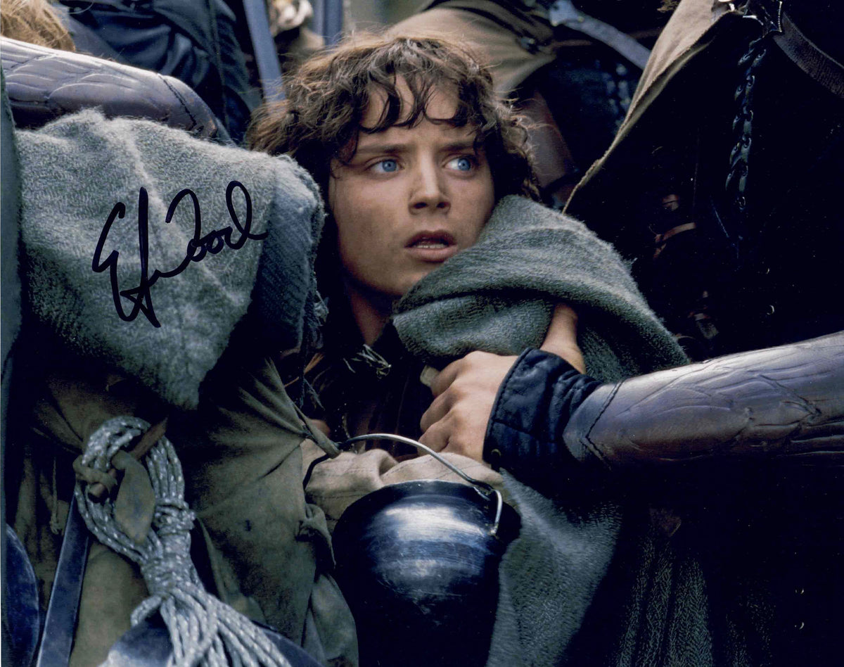 PHOTO 8X10 FRODON DU SEIGNEUR DES ANNEAUX AUTOGRAPHIÉE PAR ELIJAH WOOD