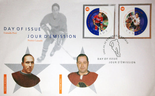 2002 Glenn Hall & Howie Morenz First Day of Issue Stamps