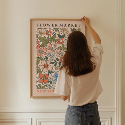 Flower Market Art Print: New York Botanical Exhibition, Giclee Paper