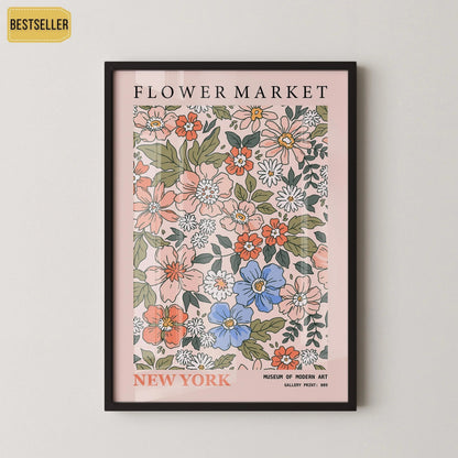 Flower Market Art Print: New York Botanical Exhibition, Giclee Paper