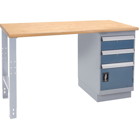 Industrial-Duty Workbench, Door w/ Drawer Combination, 1000 lbs Cap., 72" W x 30" D, 34" H