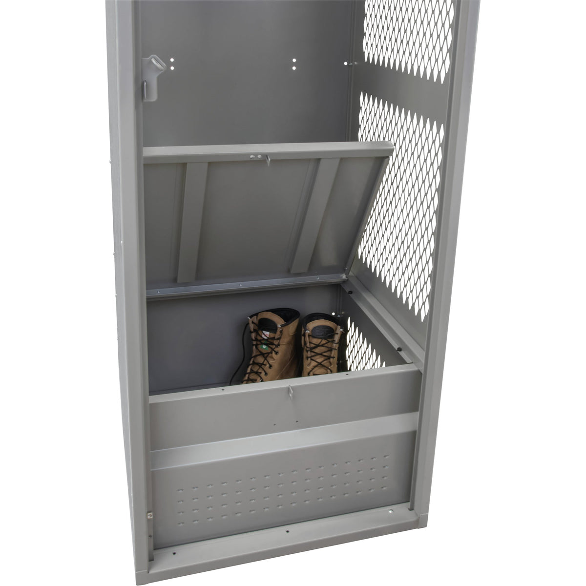 Gear Locker, Steel, 24" W x 18" D x 72" H, Grey