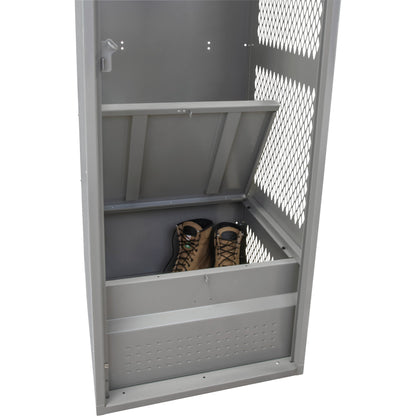 Gear Locker, Steel, 24" W x 18" D x 72" H, Grey