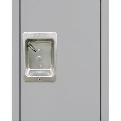 Lockers, 3 -tier, Bank of 3, 36" x 18" x 72", Steel, Grey, Knocked Down