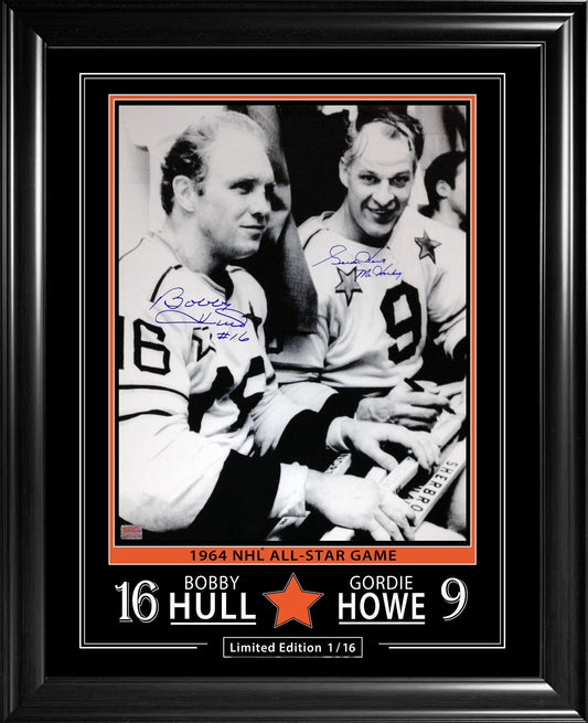 Gordie Howe & Bobby Hull Signed 16x20 Framed #1 of 16