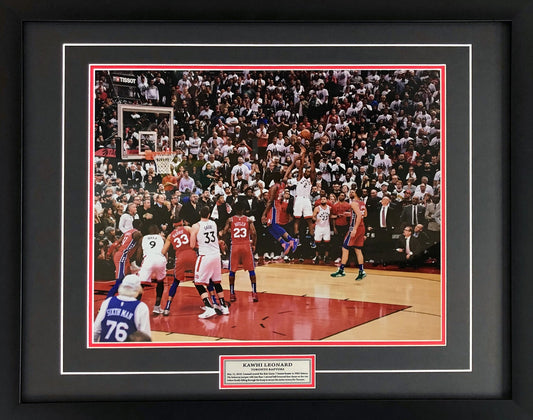 Kawhi Leonard Game 7 Winning Shot 16x20 Framed Photo