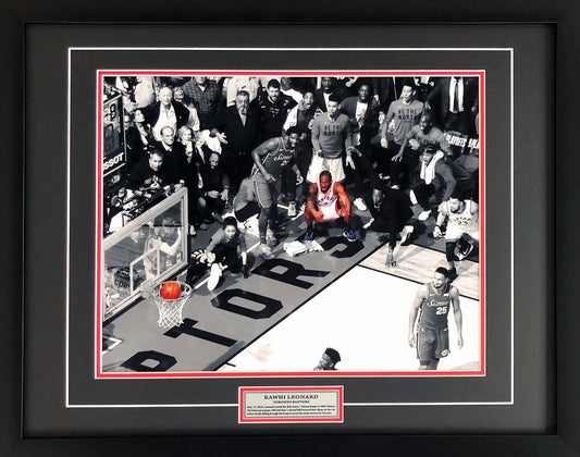 Kawhi Leonard Game 7 Buzzer Beater 16x20 Framed Photo