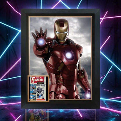 Stan Lee Autographed Iron Man Framed Vertical Display (38.5x28)