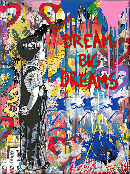 Banksy Dream Big Dreams - Street Art Canvas Wall Decor