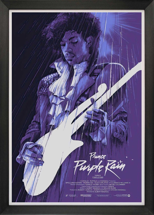 Prince Purple Rain Framed Music Movie Poster (33.5x23.5)