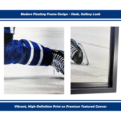 Auston Matthews Slapshot Toronto Framed Canvas (31.5x22.5)