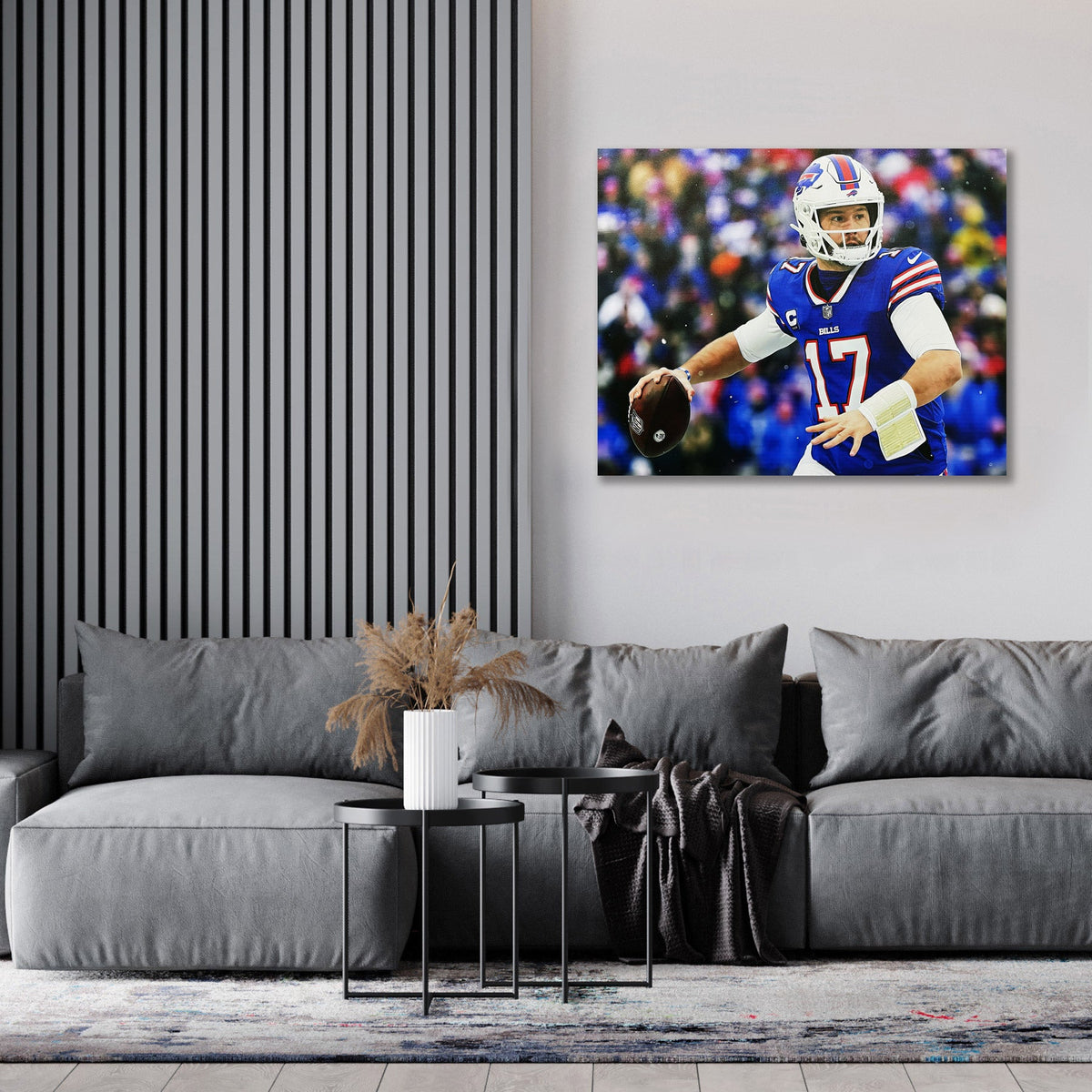 Josh Allen Framed Canvas Wall Art (30x25)