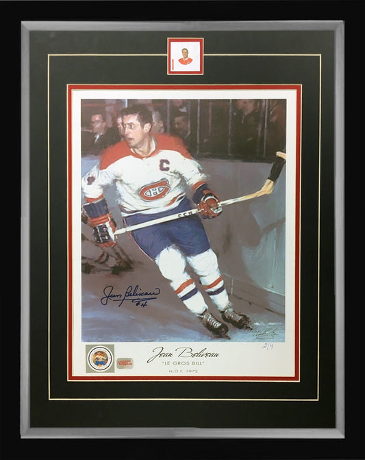 Jean Beliveau Signed Framed Lithograph #2 of 4 (24x20)