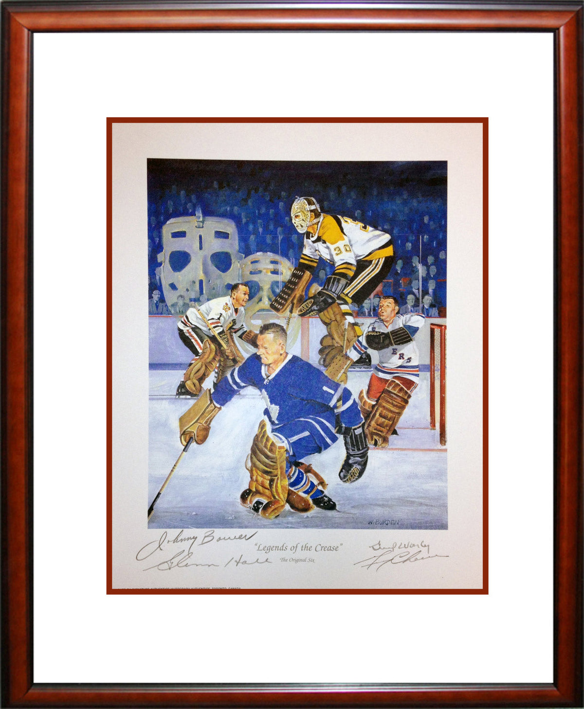 Legends of the Crease Signed Lithograph Framed (16x14)