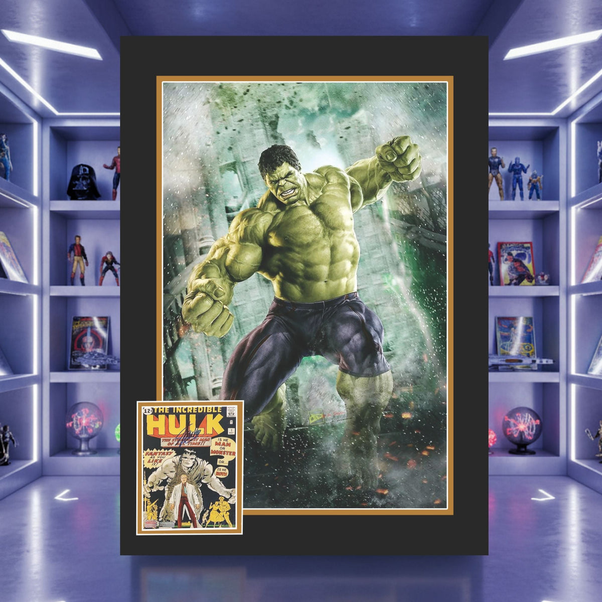 Stan Lee Signed Incredible Hulk #1 Framed Marvel Collectible