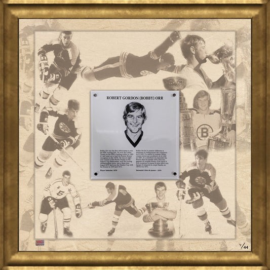 Bobby Orr Historic Collectors Plaque #4 of 44 - Framed (27x26.5)