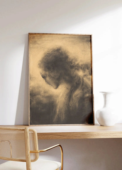 Franz Stamkart - Contemplation | Célèbre art symboliste surréaliste | Disponible encadré ou non encadré