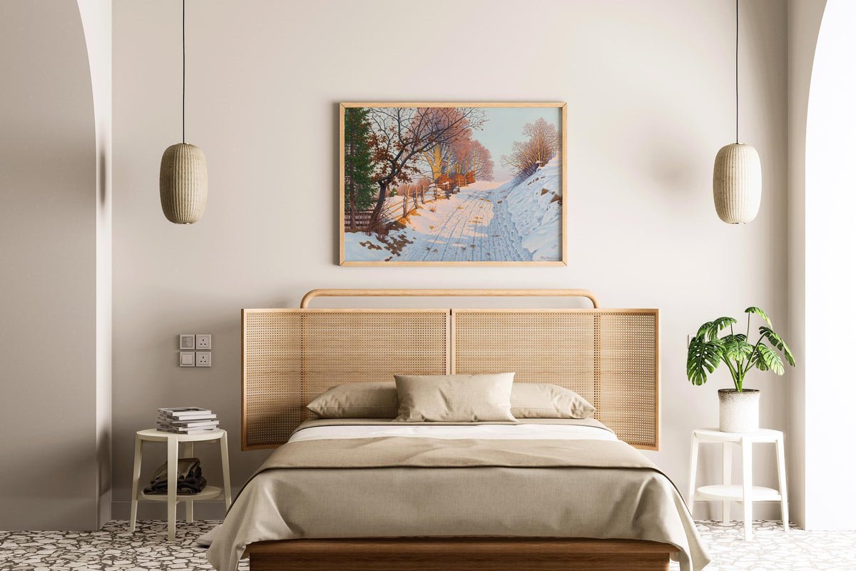 Fritz M√ºller-Landeck Winter Landscape Art Print: German Countryside