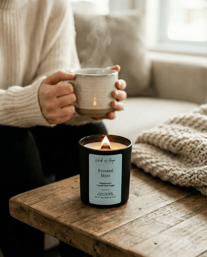 Bougie Menthe Givrée | Menthe Poivrée + Sucre Rose Sucré