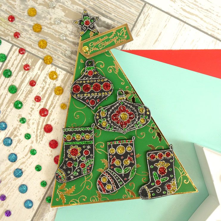 Pour l'amour des timbres - Chaussettes de Noël et boules