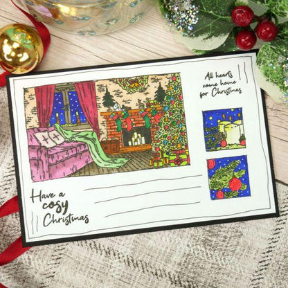 For The Love Of Stamps - Set de Tampons A6 Cheminée Cosy