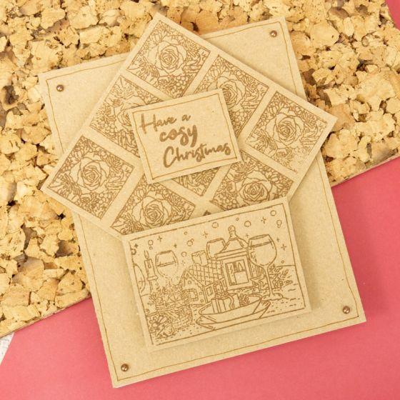 For The Love Of Stamps - Set de Tampons A6 Cheminée Cosy