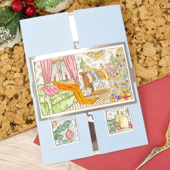 For The Love Of Stamps - Set de Tampons A6 Cheminée Cosy