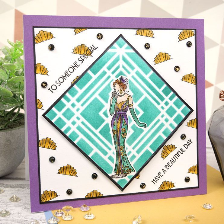 Pour l'amour des masques - Arrière-plan Art déco glamour