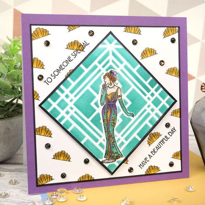 Pour l'amour des masques - Arrière-plan Art déco glamour