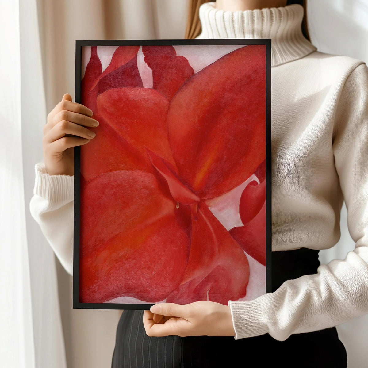 Georgia O'Keeffe : Cannas Rouges - Impression Giclée (Encadrée ou Non Encadrée)