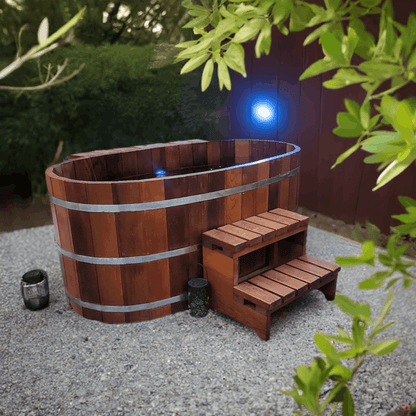 Baignoire de trempage en cèdre japonais Fluid Float