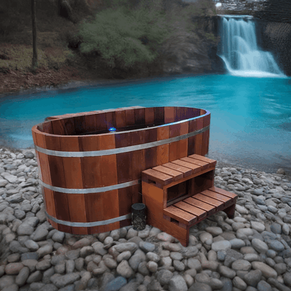 Baignoire de trempage en cèdre japonais Fluid Float