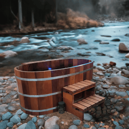 Baignoire de trempage en cèdre japonais Fluid Float