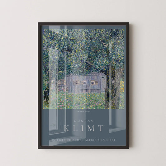 Gustav Klimt - Ferme | Tableau vintage célèbre (disponible encadré à la main ou non encadré)