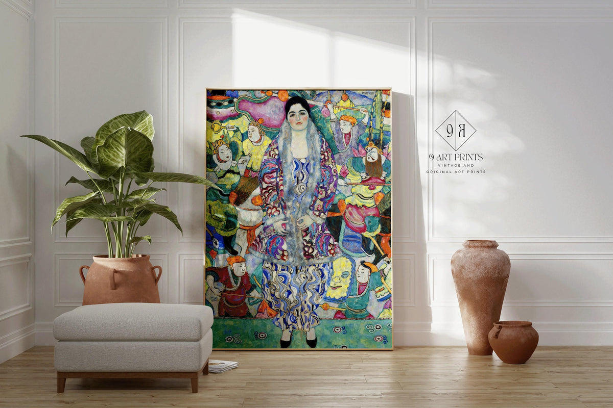 Gustav Klimt - Frederike Maria Bauer | Célèbre peinture vintage (disponible encadrée à la main ou sans cadre)