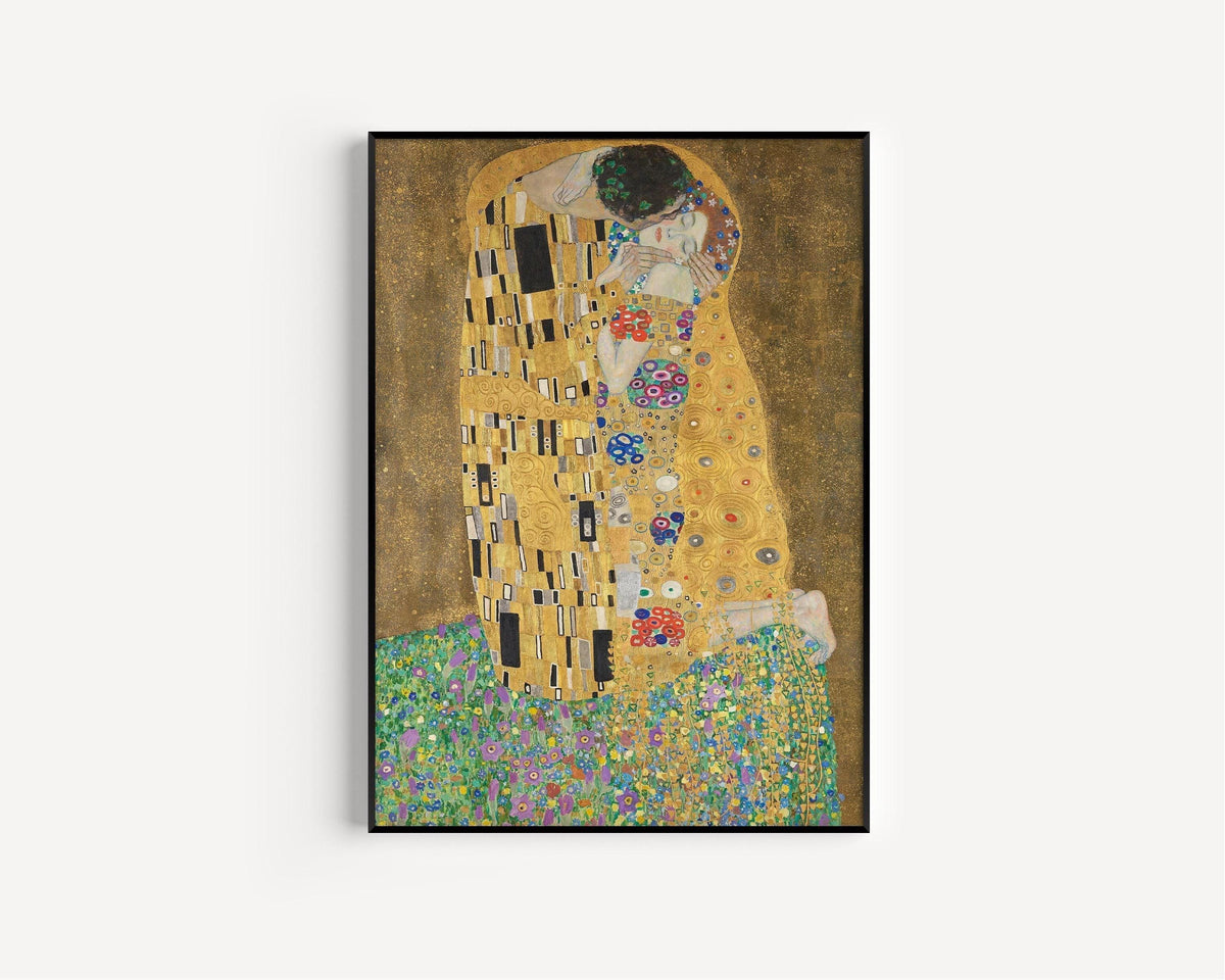 Gustav Klimt - Le Baiser | Tableau vintage célèbre (disponible encadré à la main ou non encadré)